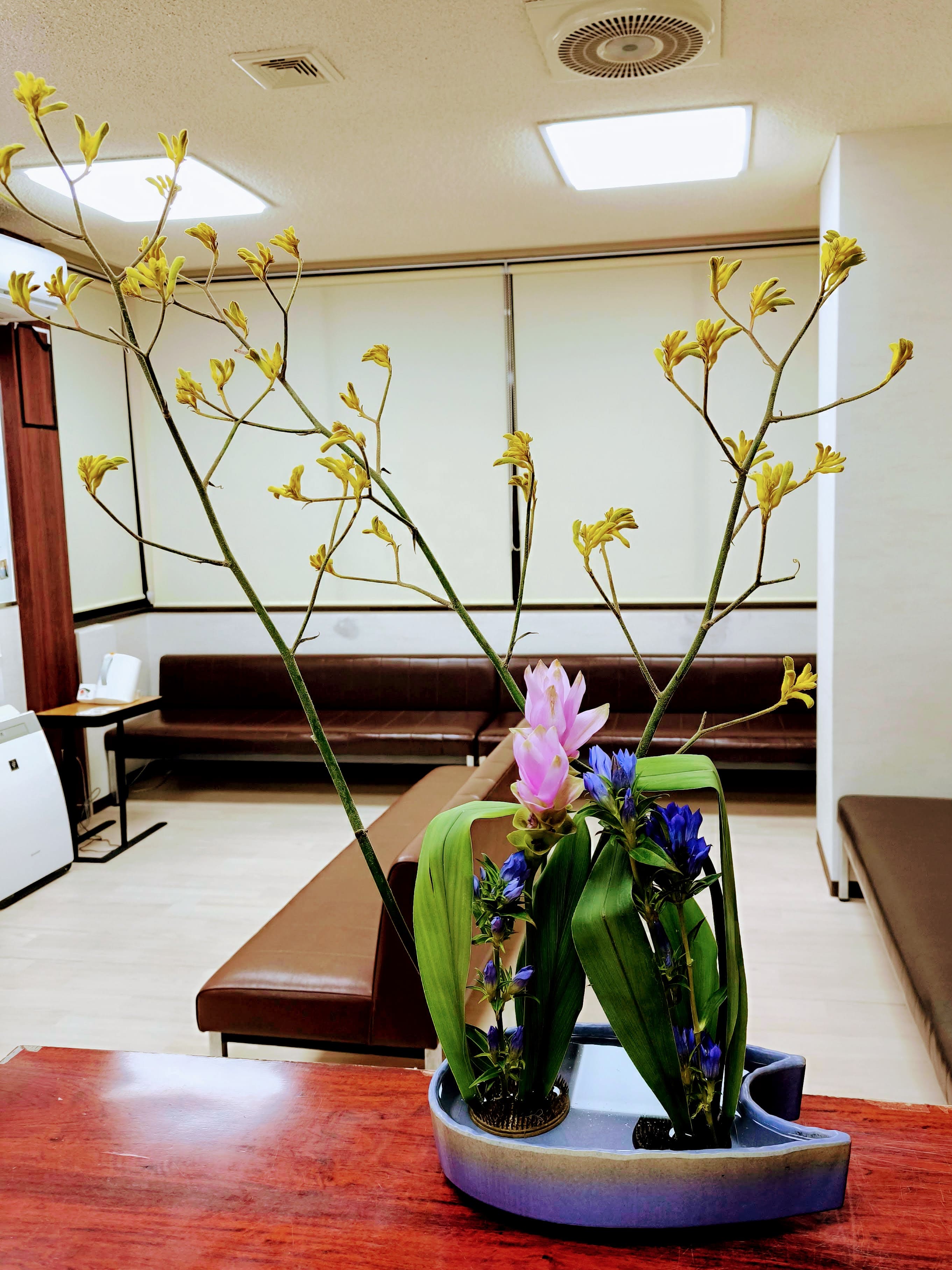 待合室 生け花
