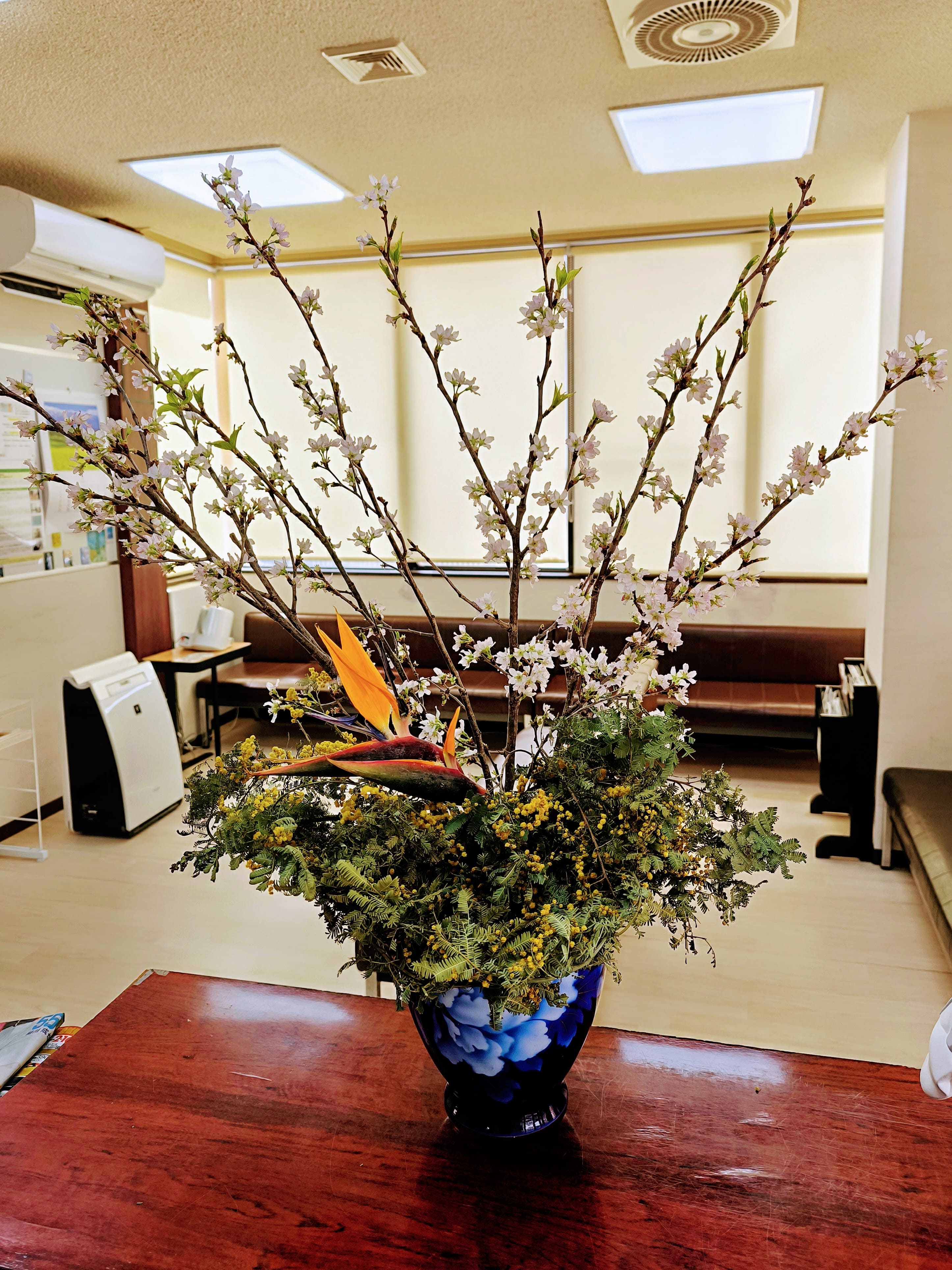 待合室 生け花